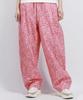 Deumakeu Paisley Side One Tuck Curved Wide Pants Red