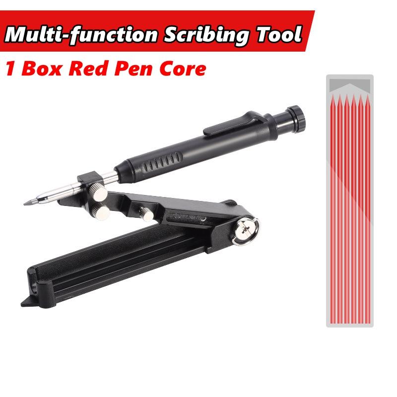 Multi-function Scribing Tool DIY Woodworking Scribe Tool Deep Hole Pencil,Scriber Carpentry Graffiti Line Maker Measuring Tool