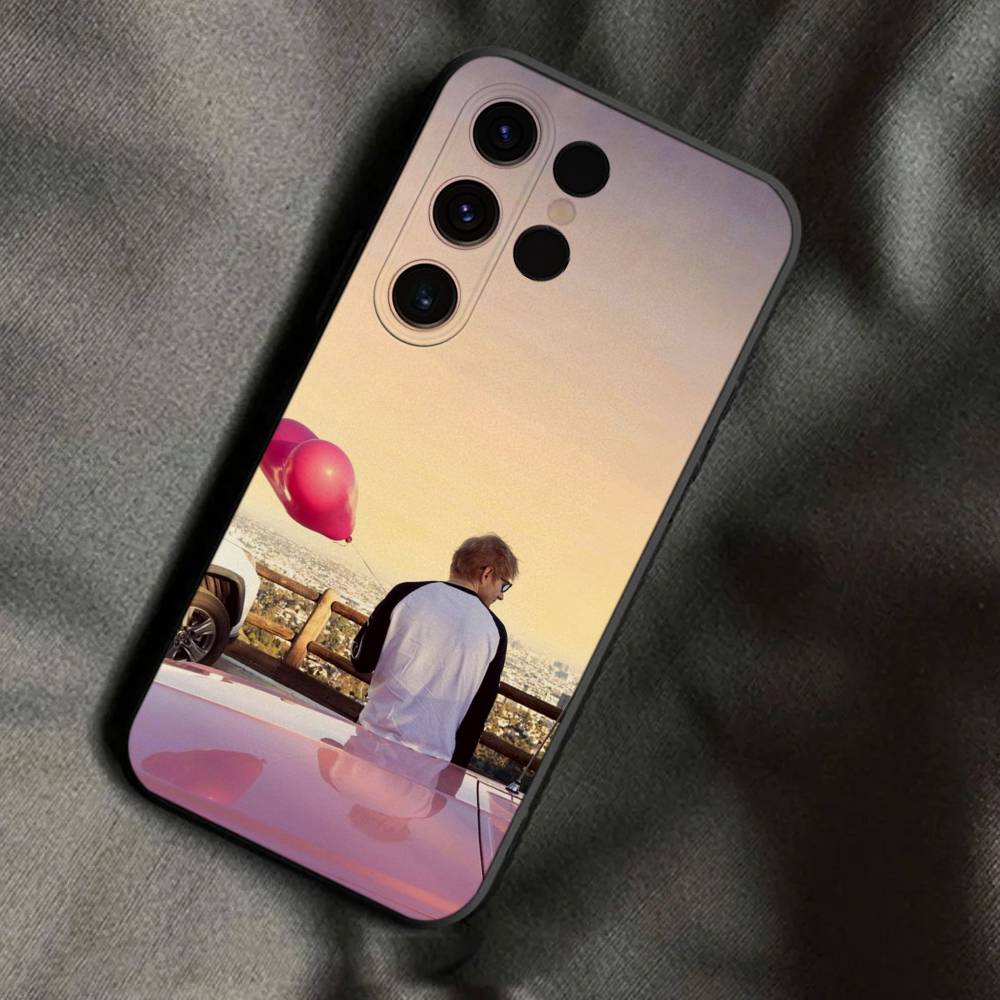 Coque de téléphone Singer E-Ed Sheeran pour Samsung S25,S24,Ultra,S20,S30,Plus,S22,S23,Ultra,Plus,5G Noir Souple