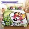 Diddl Pattern Bedding,Quilt Set Quilt Cover Pillowcase Home Birthday Gift (1 * Duvet Cover + 2 * Pillowcase, Without Core)