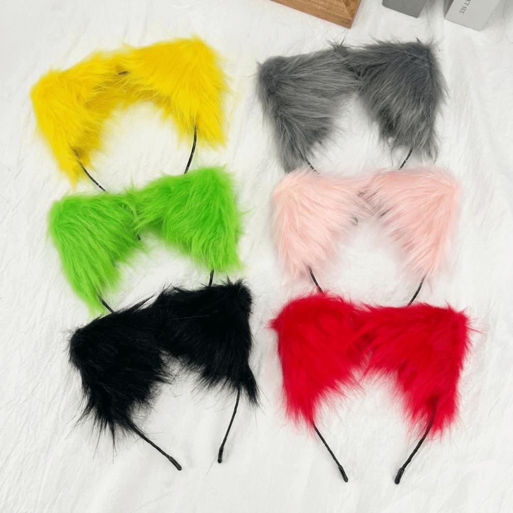 Artificial Gothic Headband Furry Cosplay Headband Artificial Cosplay Lolita Ears Headwear Photo