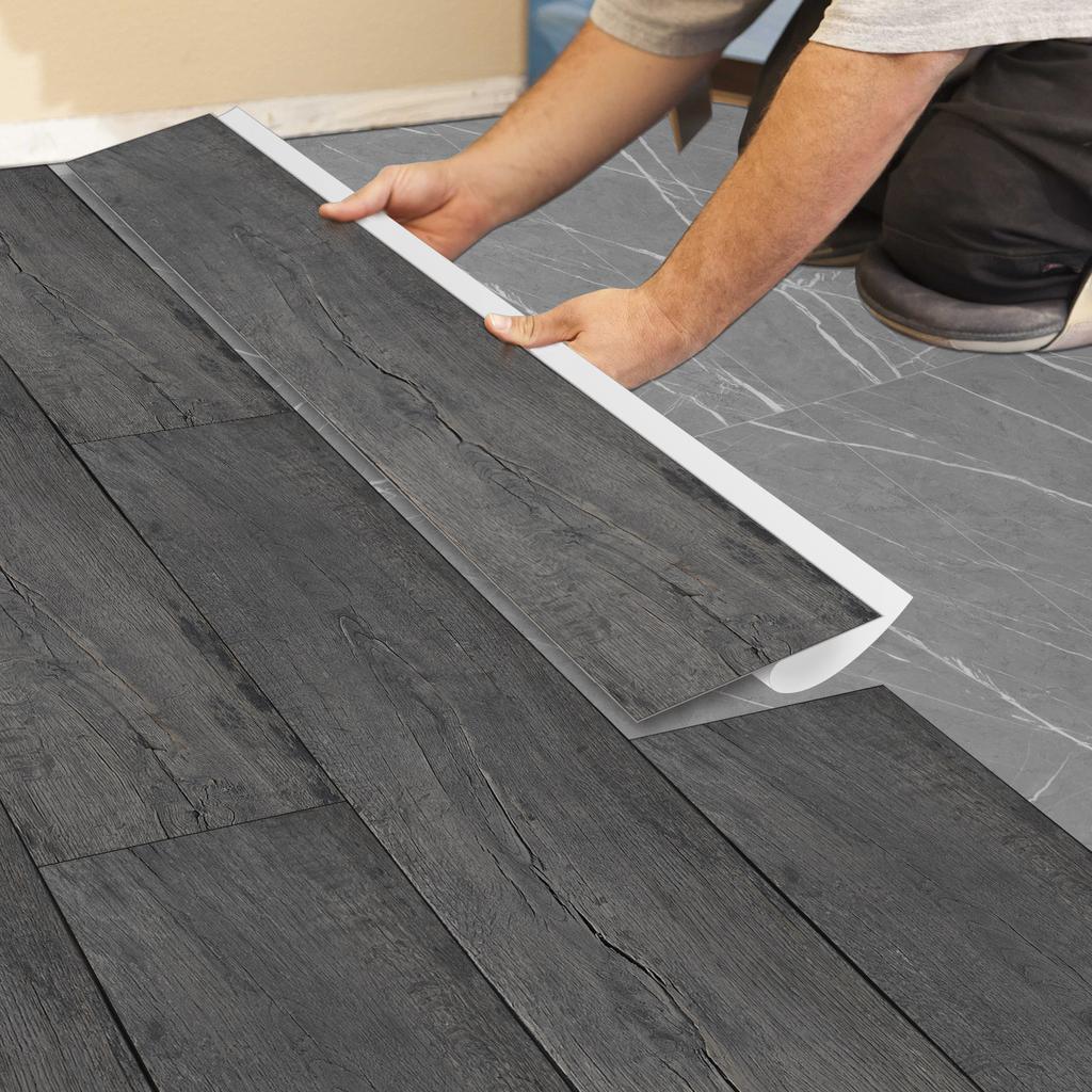 American Wood Grain Floor Sticker Thickened Matte Pvc Floor Sticker Home Renovation Sticker Wall Sticker Self-Adhesive