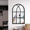 3D Window Arch Acrylic Mirror Sticker - Self-Adhesive Wooden Wall Décor
