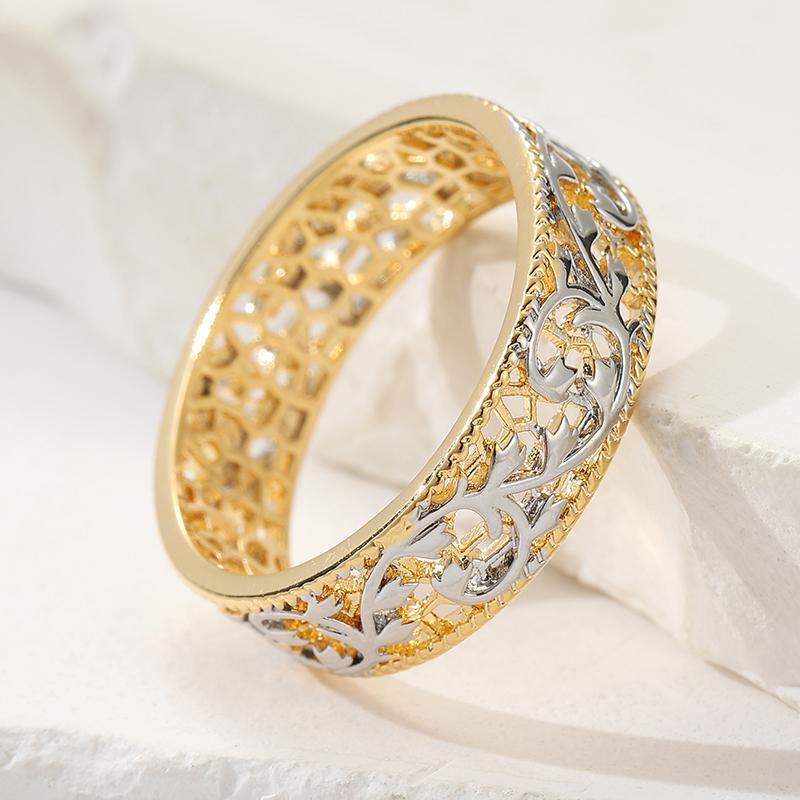 Wunderschöner Exquisiter Hohl-Braut-Hochzeitsring für Damen Handgeschnitzt Temperament Elegant Bankett Jubiläum Schmuck Accessoires