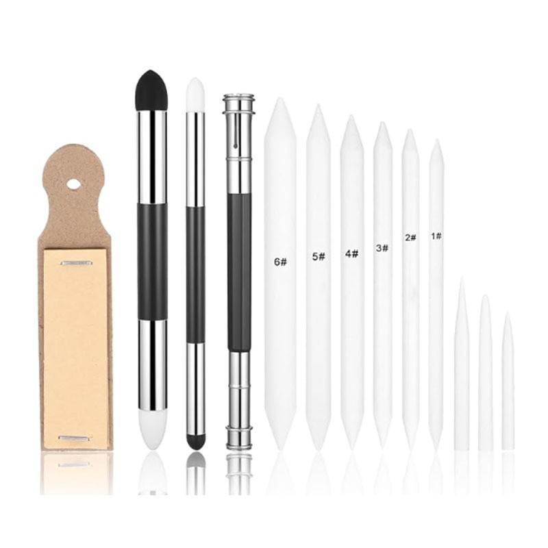 Art Sketching Blending Stumps Set: 9-Piece Kit for Drawing, Blending & Smudging