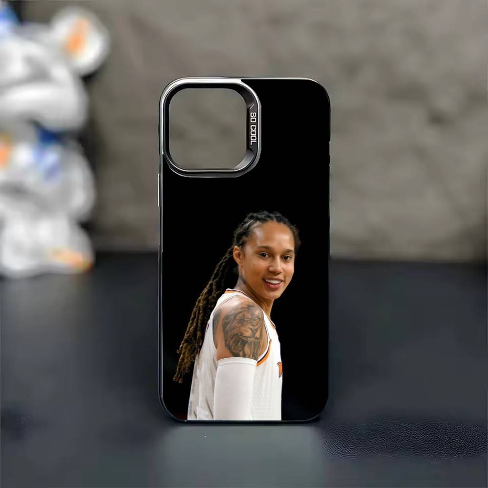 B-Brittney Griner 42 Phone Case For iPhone 17 16 15 14 13 12 11 Pro Max Plus Silver Candy Matte Cover