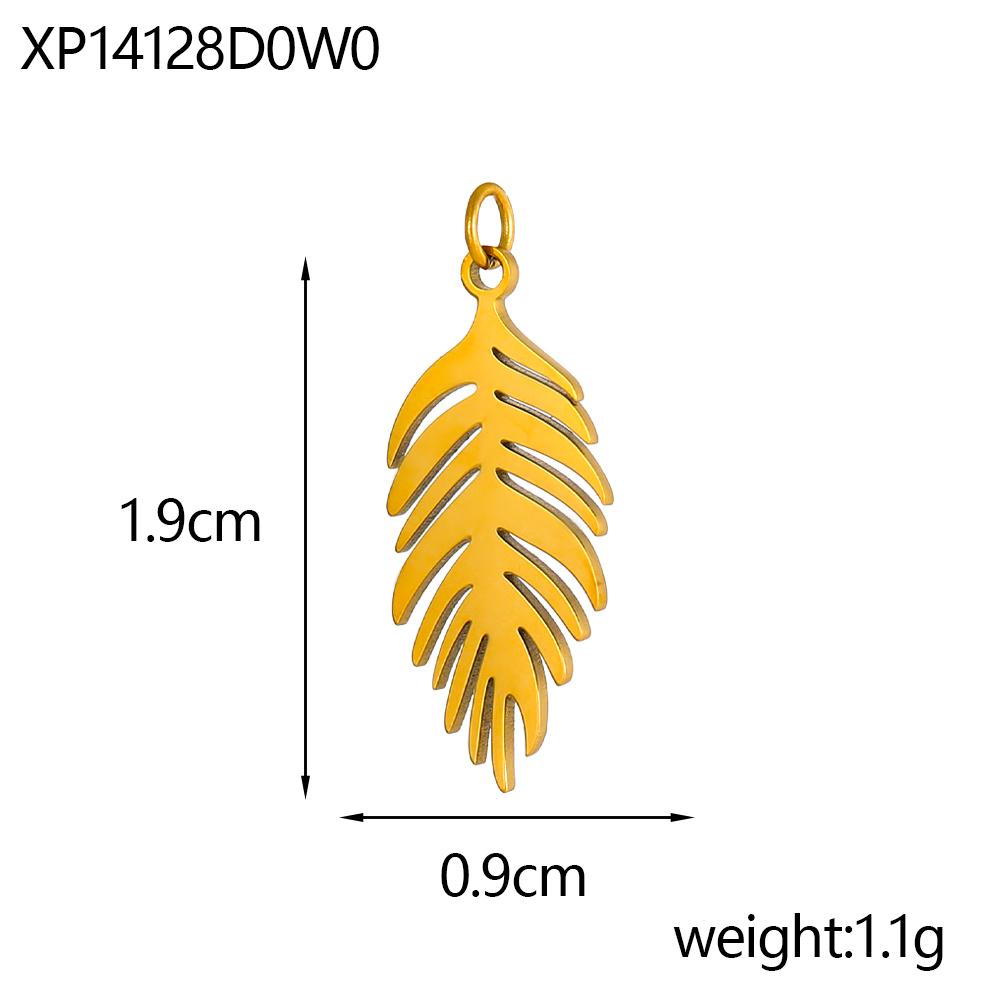 CARLIDANA Fashion Leaf Stainless Steel Charms Leaves Pendants DIY Drafts Fashion Jewelry Accessories Necklaces Jewelry Making