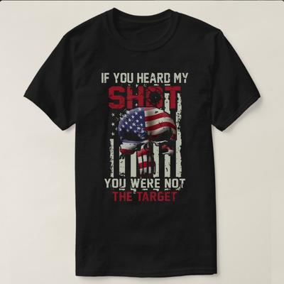 T-shirt Militaire Sniper Design Crâne Drapeau USA 100% Coton Col Rond Manches Courtes Été Décontracté Homme Streetwear