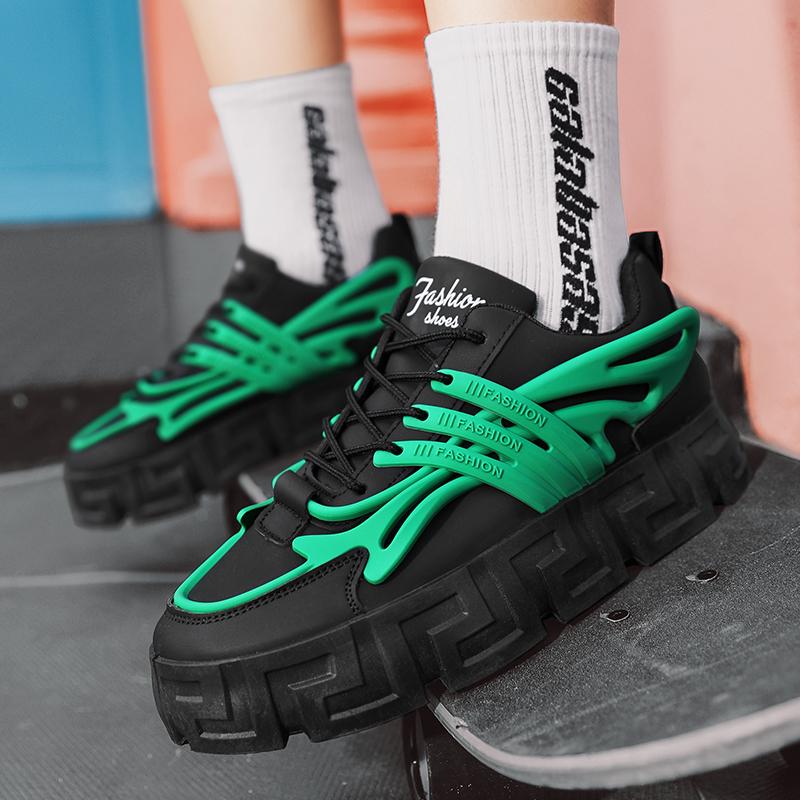 Модные мужские кроссовки на платформе — фото 10