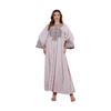 Embroidered Muslim Abaya - Middle Eastern Long Dress