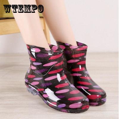 Chaussures d'eau femmes coupe basse adulte mi-tube bottes de pluie Tube court mode bottes d'été bottes de pluie antidérapantes chaussures imperméables