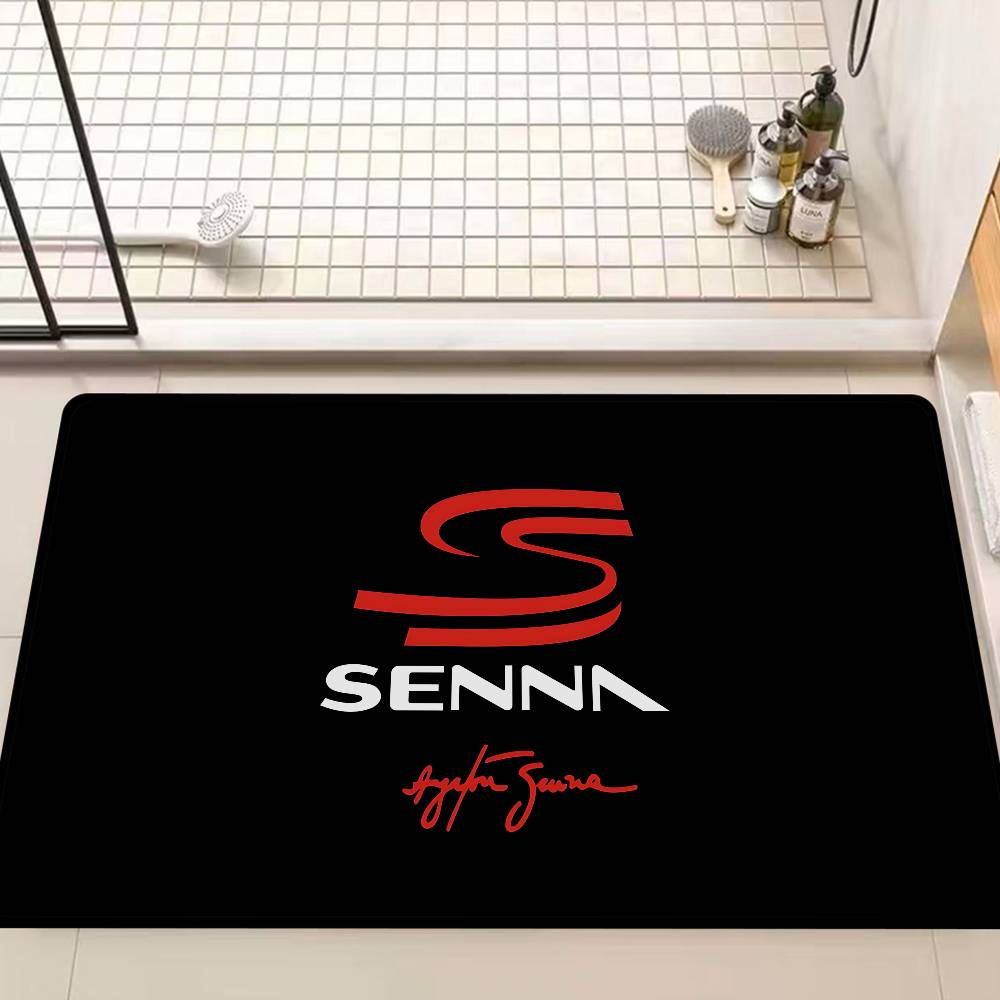 A-Ayrton S-Senna logo Door Mat Washable Non-Slip Living Room Sofa Chairs Area Mat Kitchen Doormat Area Rug