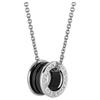 Bvlgari Save The Children Charity Collection Black Inlay 925 Silver Ceramic Necklace Unisex Necklace CL856977-349634