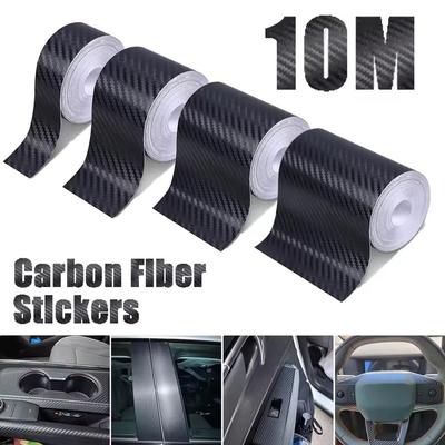 3CM 10M 3D Carbon Fiber Car Protective Tape Anti Scratch Door Sill Bumper Sticker Waterproof Traceless DIY Auto Threshold Edge G