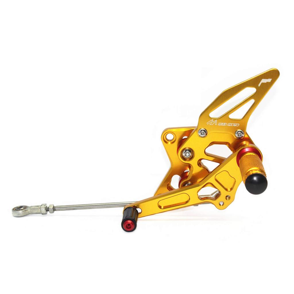 Nastavitelný zadní schůdek pro motocykl HAYABUSA CNC zadní sada Kompatibilní modely Hayabusa GSX 1300R [SUKIRACING] GSX-1300R 1999-2007 2008-2017 (Zlato)