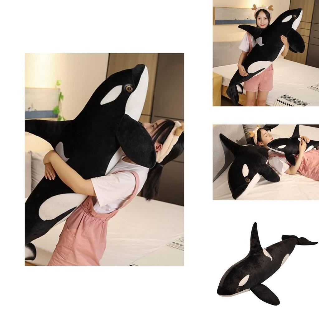 Realistic Killer Whale Plush Toy Soft And Cuddly Ocean Sea Life Stuffed Animal Pillow Doll