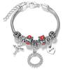 Multi Style Rhinestone 6 Color Beaded Bangle Lobster Buckle Adjustable Snake Chain Elephant Bracelet Pendant Woman Jewelry Gift