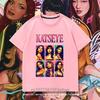 Sommer-Essential KATSEYE Print T-Shirt für junge Mädchen, kurzärmliges Freizeit-Oberteil, stylische Streetwear, tägliche Reisekleidung, lässige Kinderkleidung