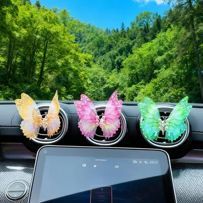 Clip Decorativo de Mariposa Móvil para Salida de Aire de Coche, Perfume, Accesorio Difusor de Ambientadores de Aromaterapia para Interiores de Coche
