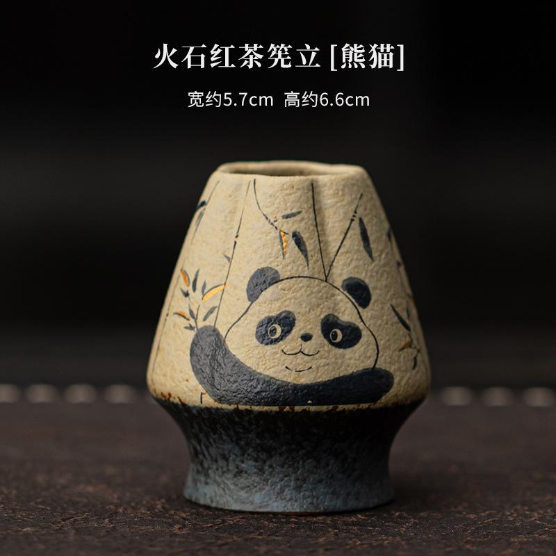 1/5pcs Matcha Set Bamboo Whisk Tea Spoon Ceramic Fittings Matcha Whisk (Chasen) Tea Spoon And Scoop (Chashaku) Tea-making Tool