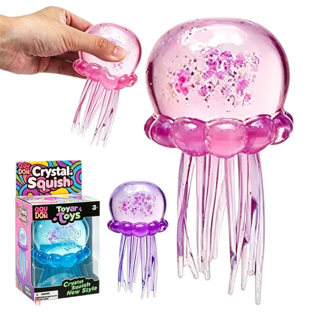 Squish-Sensory Octopus Jellyfish Toy: Stress Relief Squeeze for Beach Water Play