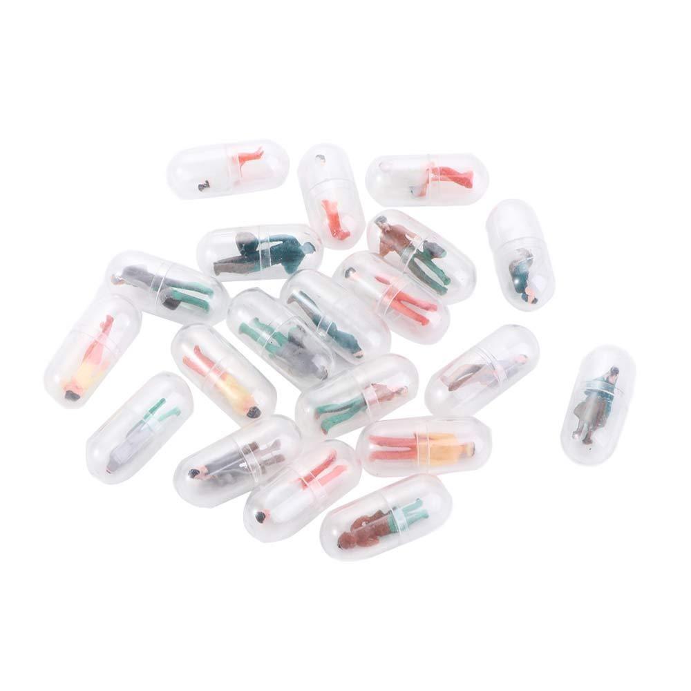 Bottle Splitters Mini  Transparent Capsule Shell Figurines Capsule Villain Plastic Pill Container Capsule Figurines