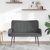 2 Seater Sofa Dark Grey 115 x 61 x 87 cm Fabric