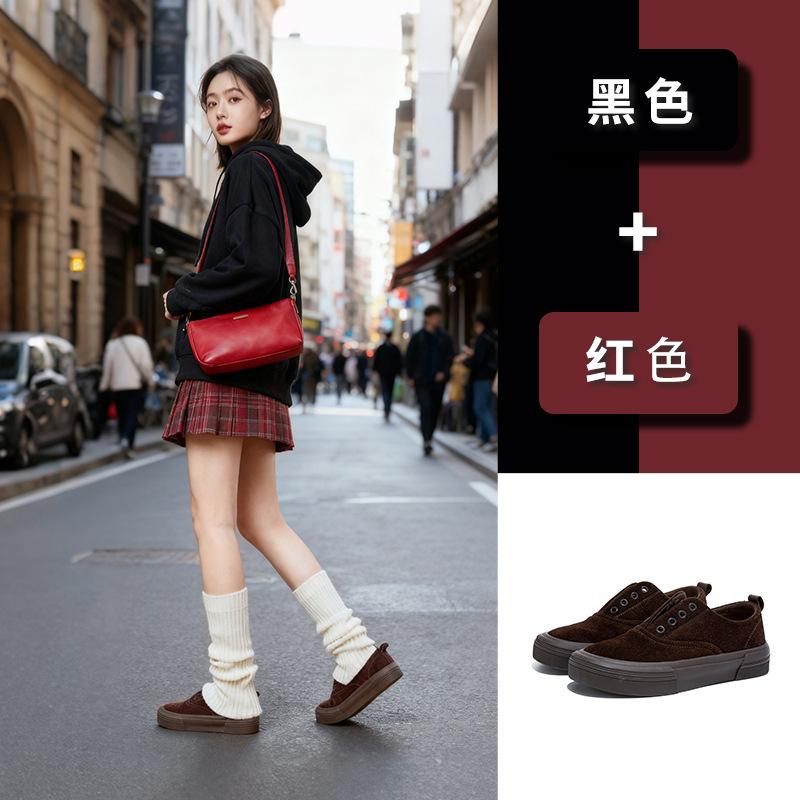 The first layer of cowhide wula pigskin insole little white shoes 2026 spring casual single shoes shoes