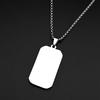 Collana con Ciondolo Minimalista Hip Hop in Acciaio Inossidabile Lucidato a Forma Geometrica, Medaglietta per Uomo, Colore Oro Argento, Catena Punk Maschile Gioielli