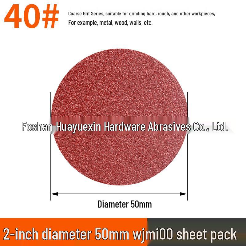 50mm Flocked Sandpaper Set, 303 Pieces (40-7000 Grit) for Metal & Wood Polishing