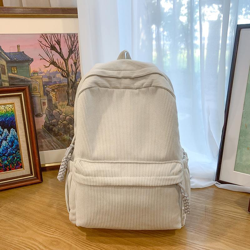 Schoolbag Hot-selling Velvet Backpack Women's Small 1011 New Fashion Corduroy Student Backpack Travel Small Backpack