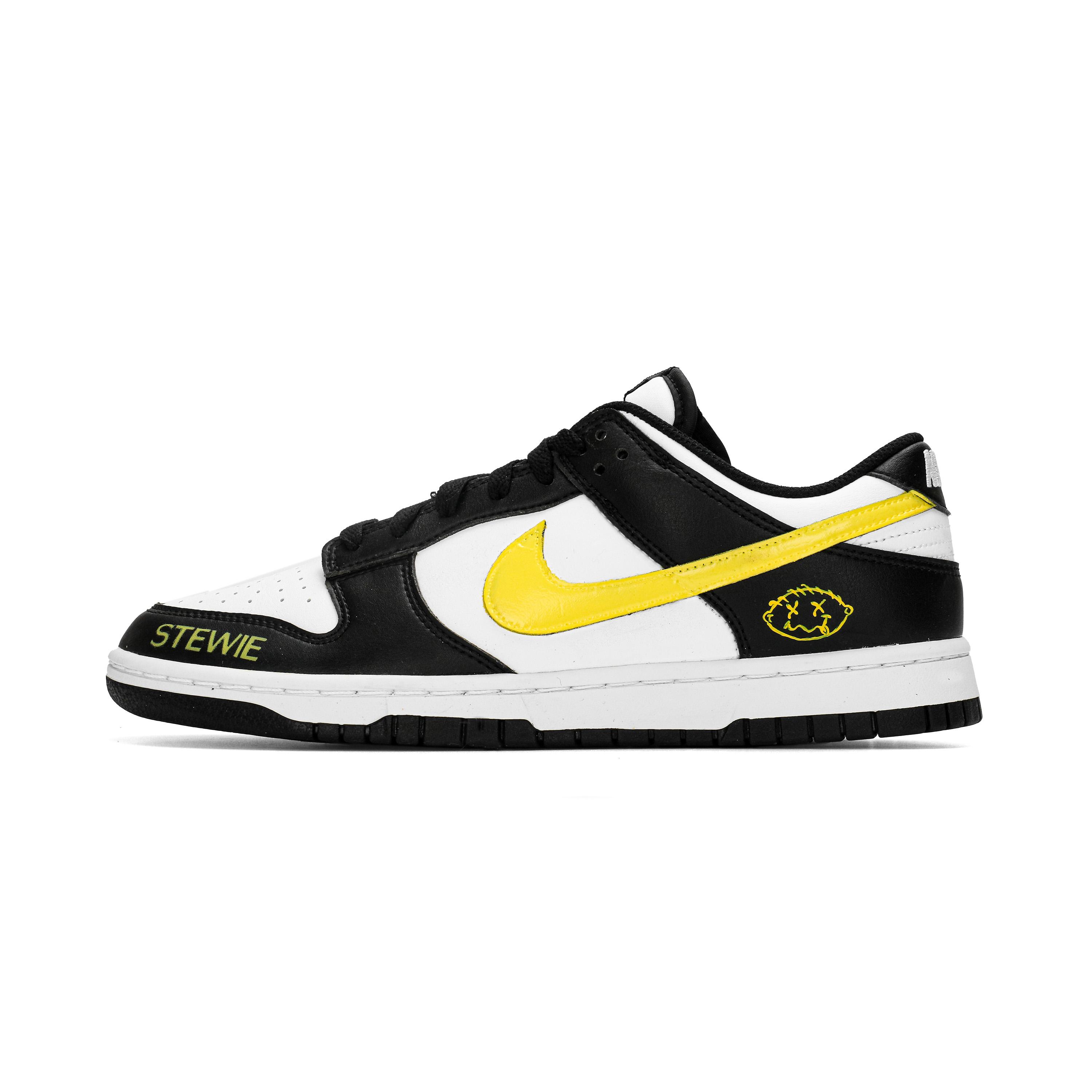 

Nike Dunk SB Yellow Ghost Cushioning, Wear Resistant Low top Skateboard Shoes Unisex Black White HF5441-100(Team580-) 38