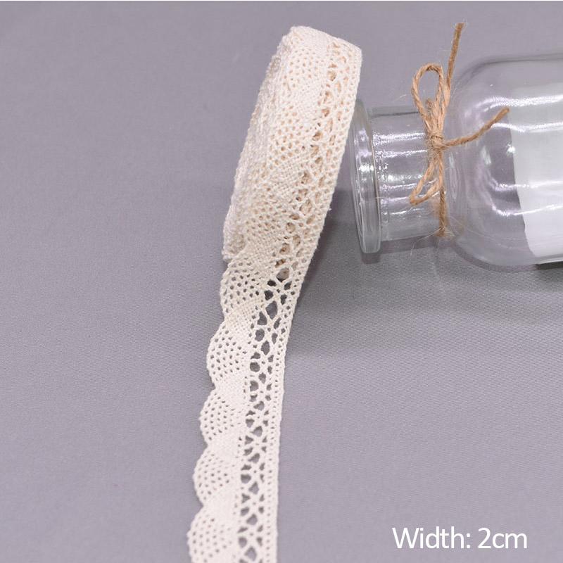 5/10Yards White Cotton Embroidered Lace Trim Ribbons Fabric DIY Handmade Craft Clothes Sewing Accessories Supplies