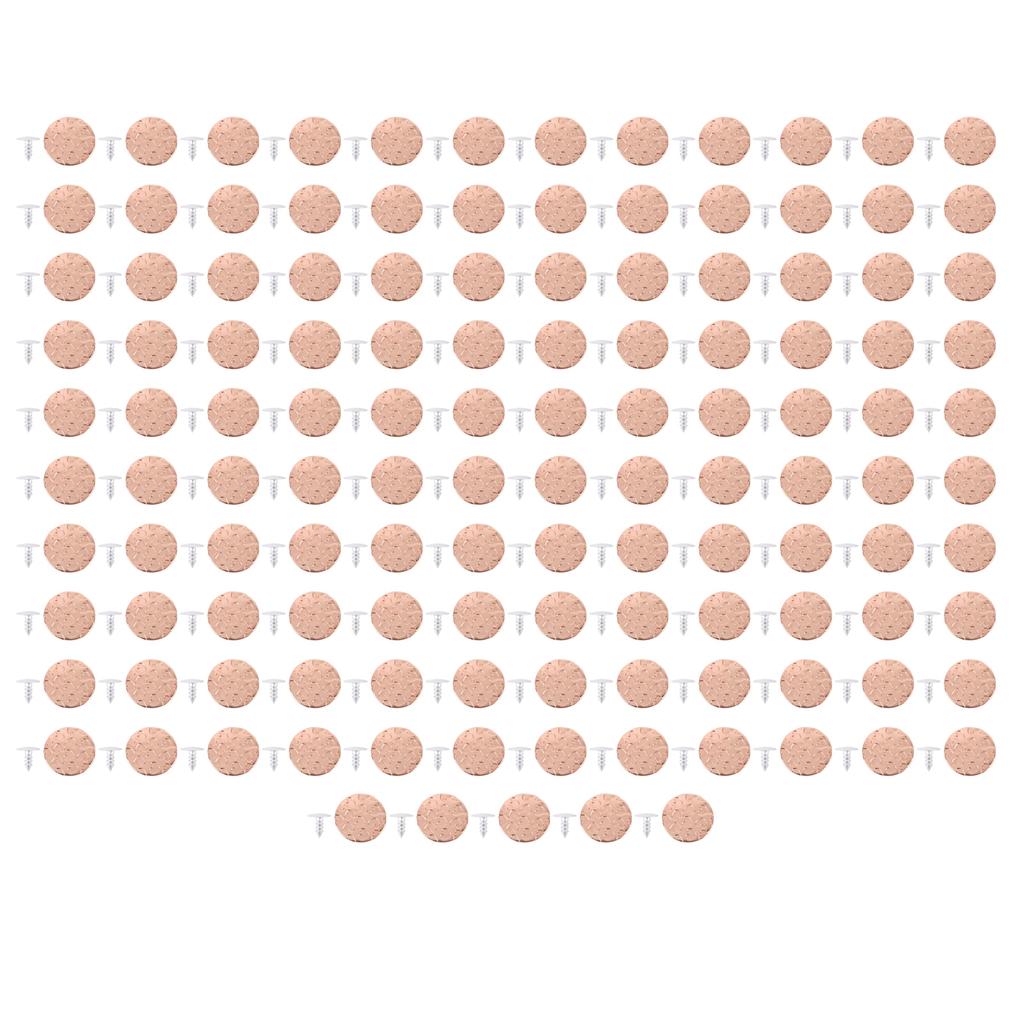 125 Sets Pants Buttons Rose Gold Color 17mm Heart Pattern Pointed Aluminum Screws Combo Thread