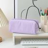 Multiunction Striped Pencil Case Water Resistant Polyester Pen Pouches Travel Cosmetics Bag For School Office Supplies