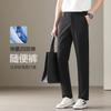 Outdoor casual pants new thin semi-elastic waist light business pants solid color simple pants men's slim fit