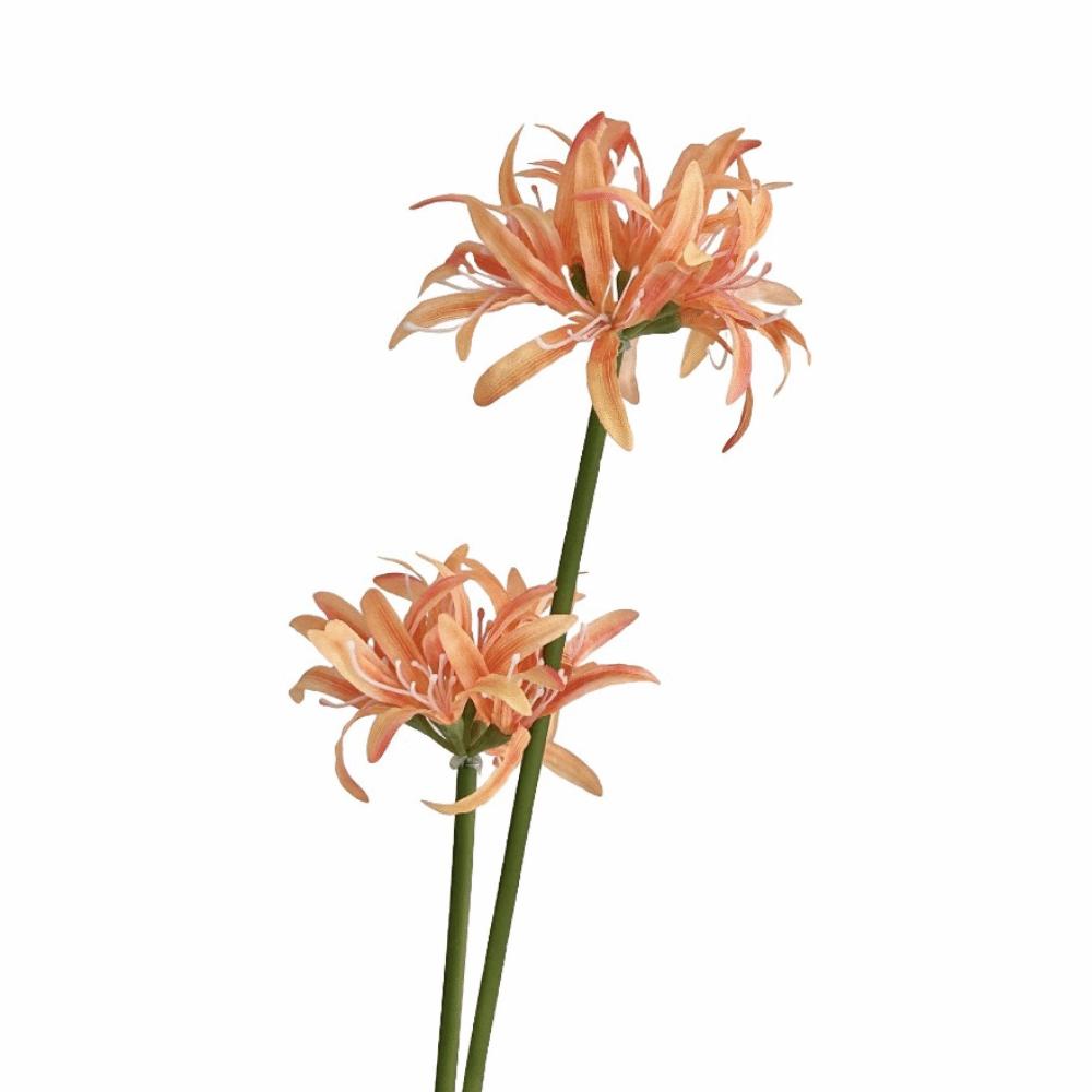 

2 Heads Artificial Higanbana Flower Real Touch Handmade Simulation Lycoris Flower Faux Flowers Realistic оранжевый