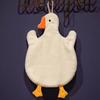 1Pc Cartoon Goose Hand Kerchief Hanging Hand Towel Water Absorbing Hand Towel Kitchen And Bathroom Supplies