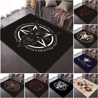 Skull Satanic Goat Demon Version 3D Printed  Rugs for Bedroom and Office Soft Non Slip Modern Carpet
