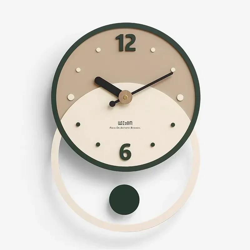 

Wood Art Wall Clock Silent Round Wall Clocks Modern Decor Clock for Home/Office/School/Kitchen/Bedroom/Living Room Watch DF3N9D5 28.5x40cm