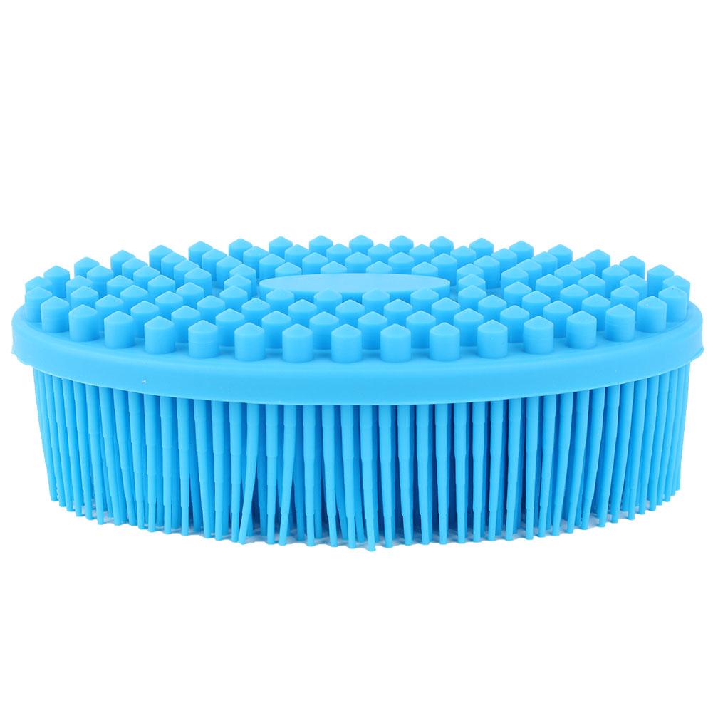 

Silicone Baby Sensory Brush Massage Bath Tactility Training Brush Head Hair Washer Comb(Blue) синий
