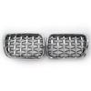 Für BMW E36 3er 1997-1999 Autogrill Diamant-Stil Front Niere ABS Front Haubengrill Silber 51138195152 51138195151 Teile