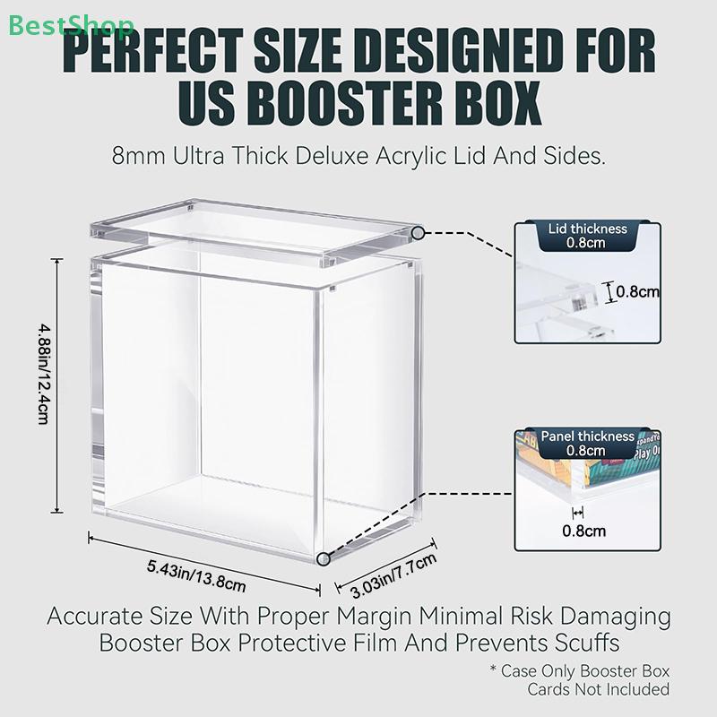 Transparent Acrylic Dust Proof Booster Show Case Action Figure Protection Box 2 Sizes