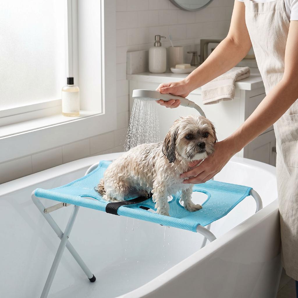 Pet Grooming Hammock Hanging Harness Hanger Breathable Folding Multi Functional for Picking Ears Grooming Bathing