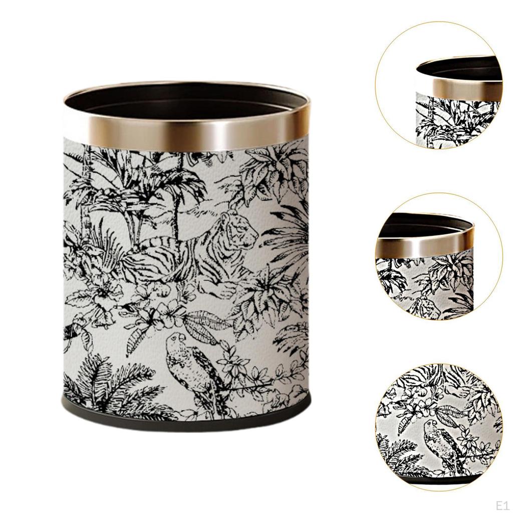 10 L Double-Walled, Decorative, Versatile Trash Can for Bathroom, Office, Living Room, Toilet,