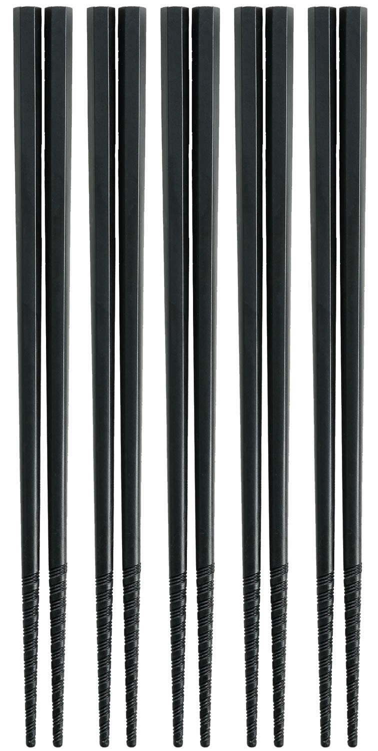 

Akebono Sangyo Tornado Set of Made in Chopsticks, Black, 22.5cm, 5, Japan, PM-377 чёрный