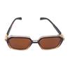 RSINC Unisex Designer-Sonnenbrille UV-Schutz Vintage Quadratisch Braun Gold KN-2307 B0DKC3S5CF