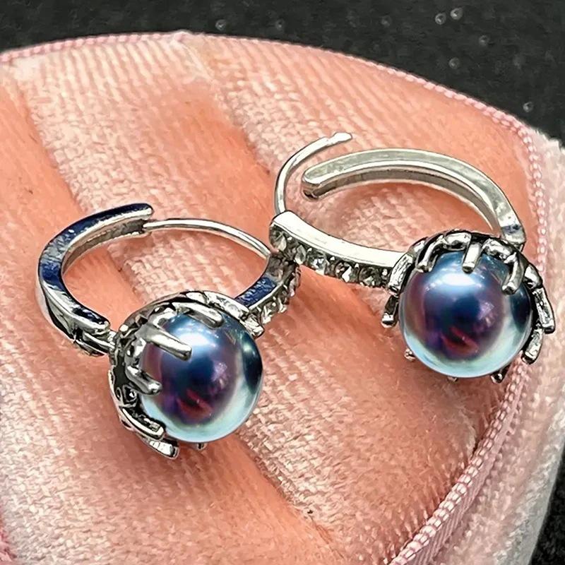 BELLA BOX Stylish Atmosphere High-grade Pearl Earrings Female Temperament Hong Kong Style Personality Trend Wind Ear Buckle