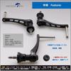 HEIGHTEN 55-60mm Adjustable Reel Handle (No Knob) for Daiwa and Shimano Arch Series Spinning Reels (Universal Type - Black) (969)