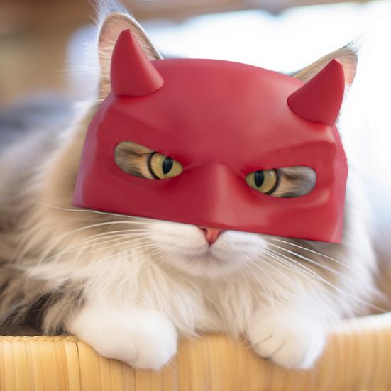 Fledermaus Katzenmaske Fledermaus Superheld Haustiermaske Verbrechensbekämpfer Katzen Cosplay Maske für Kostümpartys Halloween Festivals Verkleidungszubehör